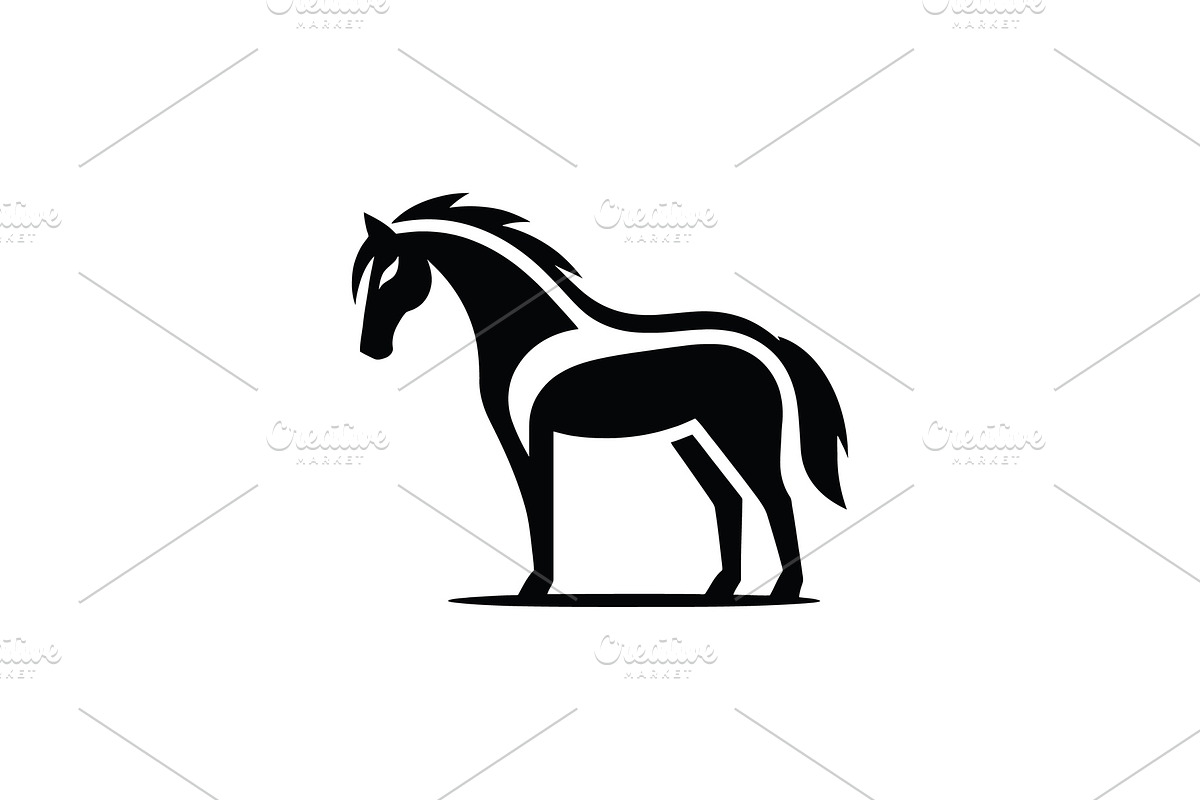 Minimalist Stallion Logo Vector, a Branding & Logo Template by Vectorium Studio (Photo 1 of 2)