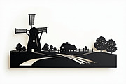 Dutch Windmill Field Set, an Illustration by BIPLOB EXPERT (Thumbnail 2 of 10)