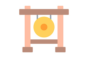 Gong Flat Icon, a Duotone Icon by Pexelpy