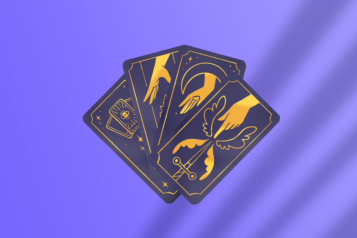 Esoteric tarot card backs with hands, an Object Illustration by PaperTrident (Photo 5 of 7)