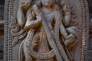 Ancient Hindu stone carving statue of deity in Patan Nepal with, a Photo by Pictures for you!!!!!!!!!