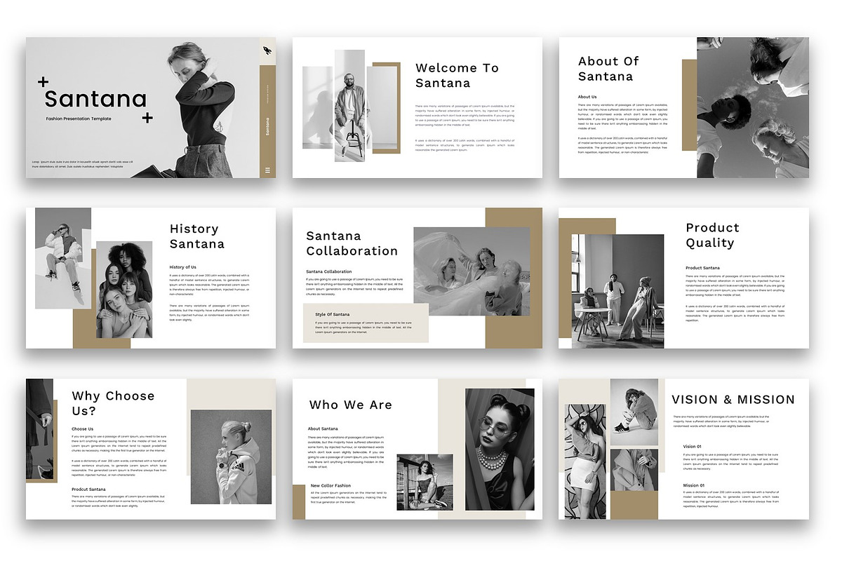 Santana – Fashion  PowerPoint, a Presentation Template by kreatifreya (Photo 2 of 5)