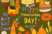 Cute Thanksgiving Set Composed of, an Animal Illustration by Maria Starus (Thumbnail 2 of 3)