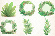 Watercolor Foliage Clipart Bundle, an Illustration by DreamCafeArt (Thumbnail 2 of 6)