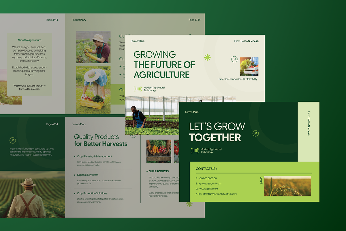 Agriculture Landscape Brochure, a Brochure Template by Annora Studio (Photo 4 of 4)