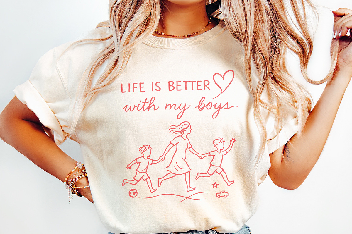Life Is Better With My Boys PNG, an Illustration by SharpMarketplace (Photo 2 of 9)