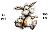 Whimsical Floral Easter Rabbit, an Animal Illustration by GiraffeCreative (Thumbnail 7 of 20)