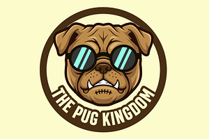 The Pug Kingdom Logo, an Animal Illustration by Izdihaar_Studio