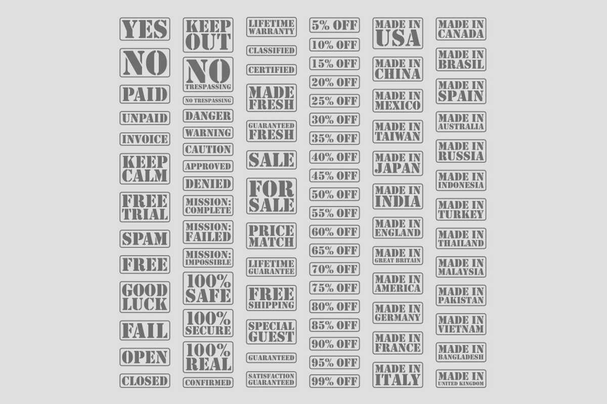 Rubber Stamps Vector Pack Volume 2, an Object Graphic by Design Panoply (Photo 4 of 4)