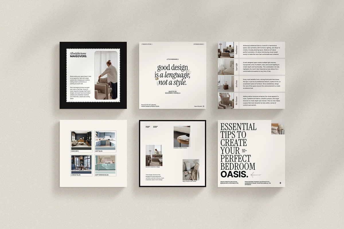 Interior Design Instagram Kit, a Social Media Template by Wildnun Studio (Photo 11 of 12)
