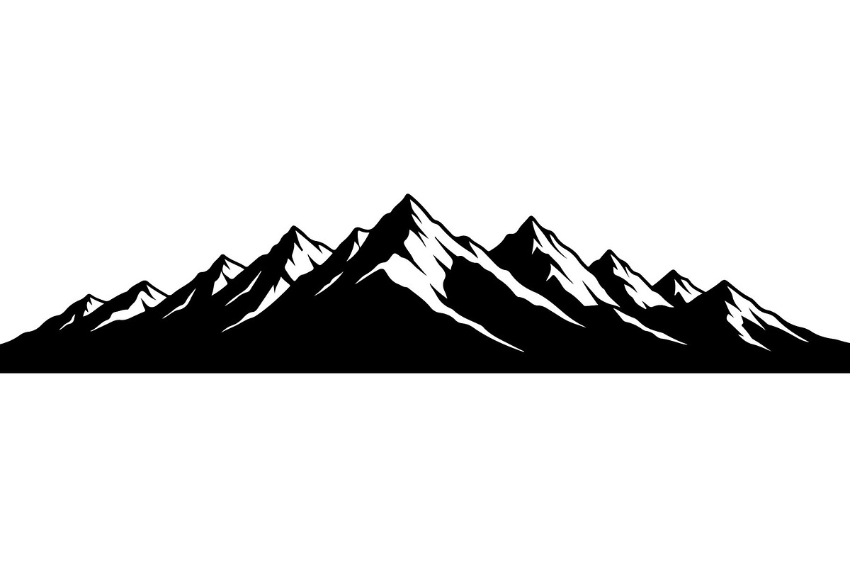 Mountain Range Silhouette, an Object Graphic by Designer_Momina (Photo 13 of 20)