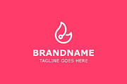 Fire Technology Monoline Modern Logo, a Branding & Logo Template by Pray Art Design Studio (Thumbnail 2 of 2)
