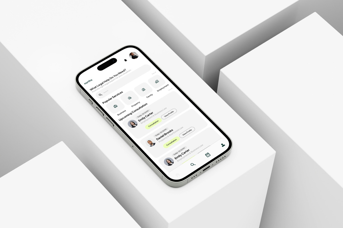 Norths Legal Consultation Mobile App, an App Template by productype1 (Photo 5 of 5)
