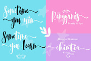 Srikonitta Script + Free Vectors, a Script Font by Aldedesign (Thumbnail 5 of 11)