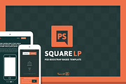 Square PSD Boostrap based template, a Product Mockup by Makoto (Thumbnail 1 of 5)