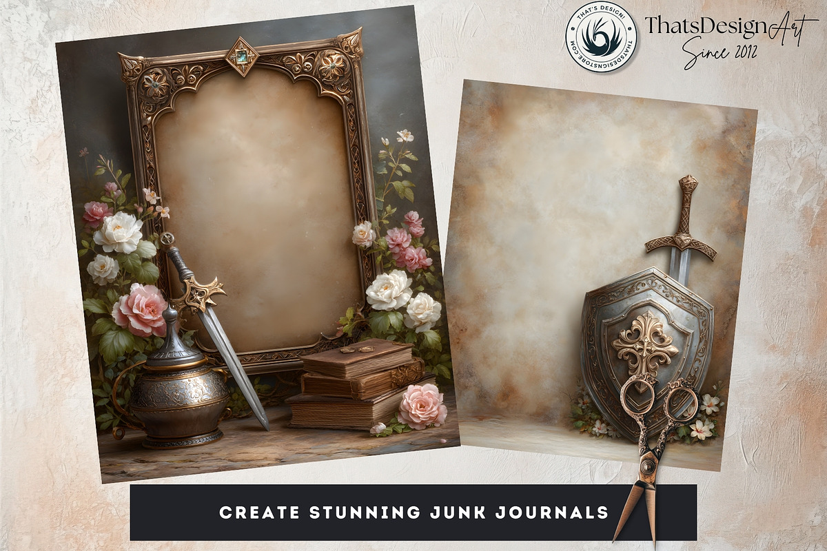 Medieval Fantasy Backgrounds & Frame, a Background Graphic by ThatsDesignArt (Photo 3 of 10)