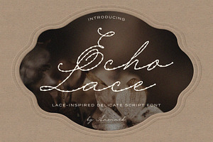 Echo Lace Delicate Script Font, a Script Font by AnMark