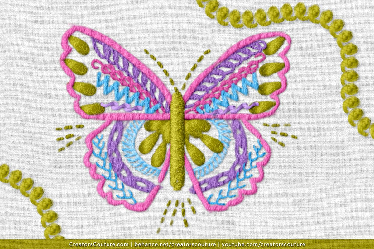Realistic Embroidery Effect Brushes, a Brush Add-On by Creators Couture (Photo 18 of 26)