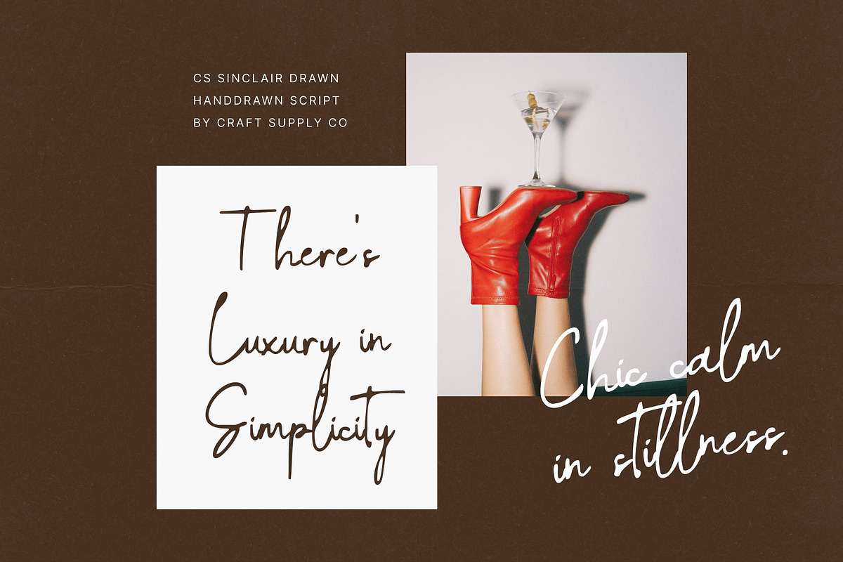 CS Sinclair Drawn, a Script Font by Craft Supply Co. (Photo 6 of 8)