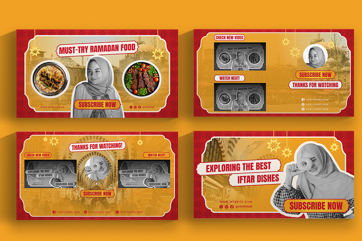Ramadan Food Youtube & Canva, a Social Media Template by Attype (Photo 4 of 5)