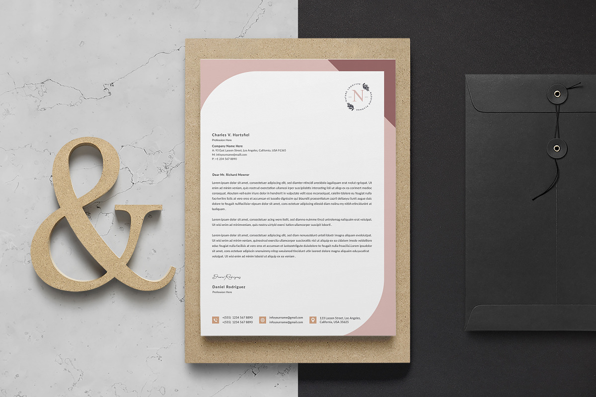Letterhead Template Word, a Stationery Template by ResumeDevisers (Photo 1 of 7)