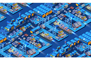 The night smart city 3D future neon, a Technology Illustration by AlexZeL (Thumbnail 1 of 3)