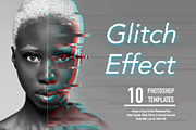 Glitch Effect Set for Photoshop., a Layer Style Add-On by ClipArtRoom (Thumbnail 1 of 7)