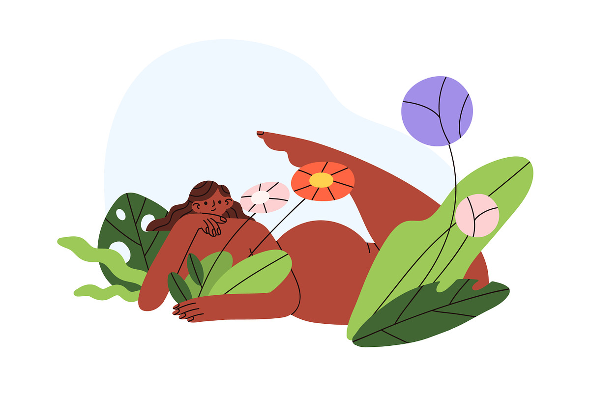 Body positive women in nature set, a Person Illustration by Good Studio (Photo 4 of 9)