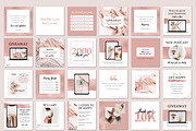 Rose Gold Instagram Templates Canva, a Social Media Template by DeeBeeDesign (Thumbnail 9 of 10)
