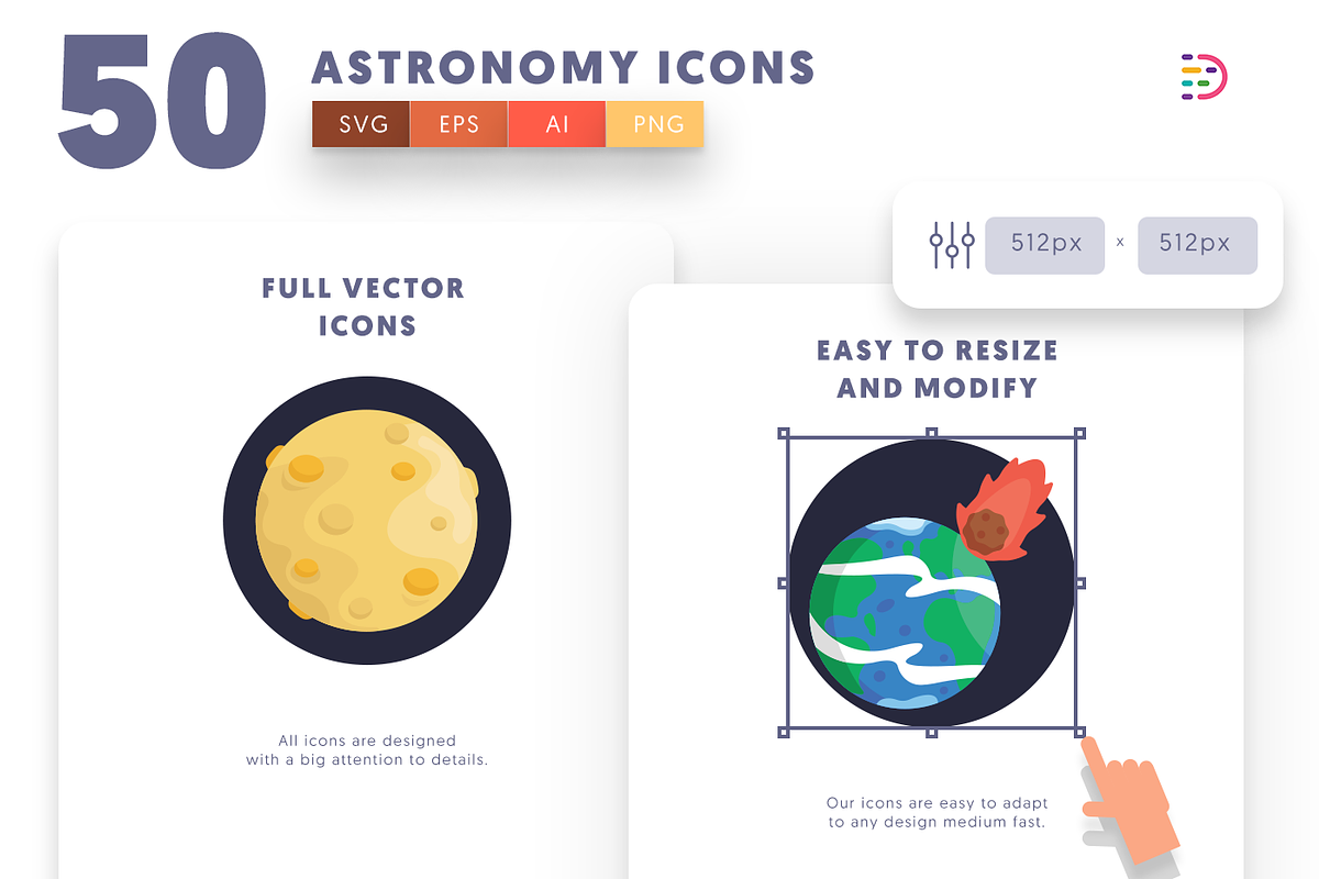 50 Astronomy Icons, an Icon by Dighital (Photo 7 of 10)