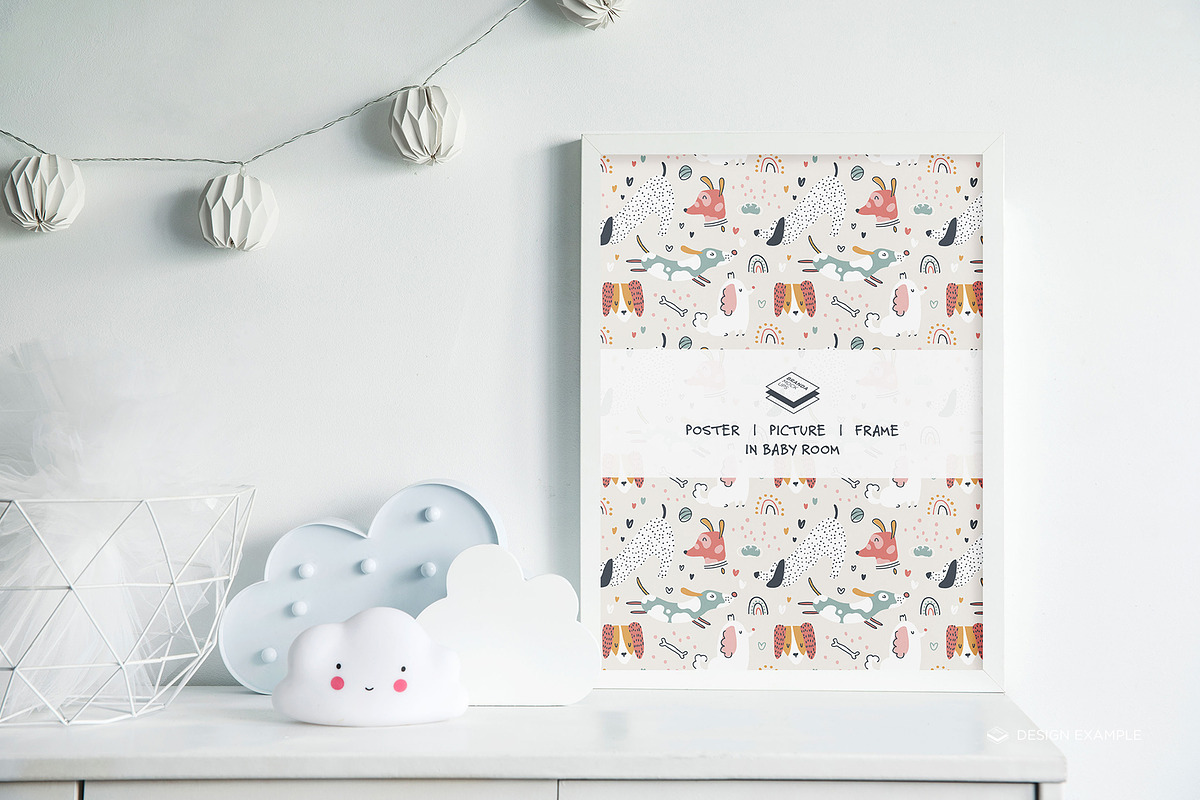 Portrait Frame in Baby Room Mock-up, a Print Template by Branda Keeps (Photo 14 of 30)