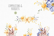 Watercolor Spring Easter Clipart, a Texture Illustration by YuliyaArtGarden (Thumbnail 6 of 12)