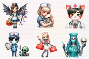 Halloween Nurse PNG Sublimation Clip, an Illustration by CreationArt (Thumbnail 4 of 5)