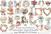Shabby Chic Mothers Day Clipart, a Seasonal Illustration by Designking (Thumbnail 1 of 5)