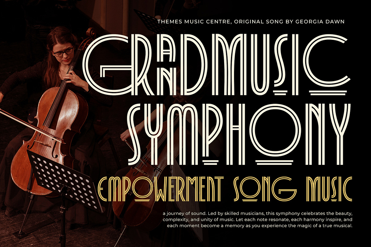 Decola Art Deco Typeface, a Serif Font by alit design (Photo 8 of 15)