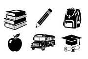 Back To School Silhouette Bundle, an Illustration by Designer_Momina (Thumbnail 30 of 51)