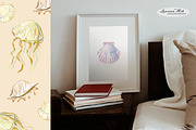 Seashells Clipart Collection, a Seasonal Illustration by Leonaa art (Thumbnail 9 of 9)