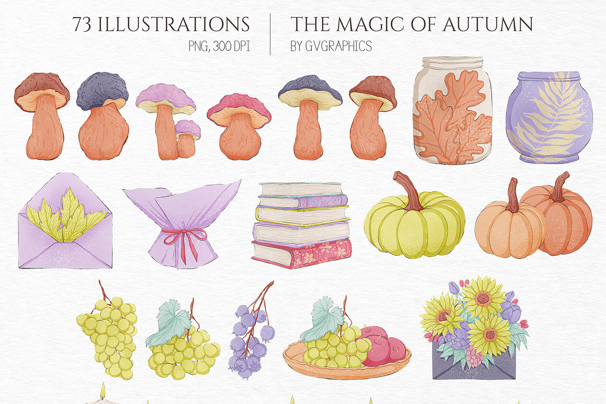 The Magic of Autumn Collection, a Seasonal Illustration by GVGraphics (Photo 3 of 13)