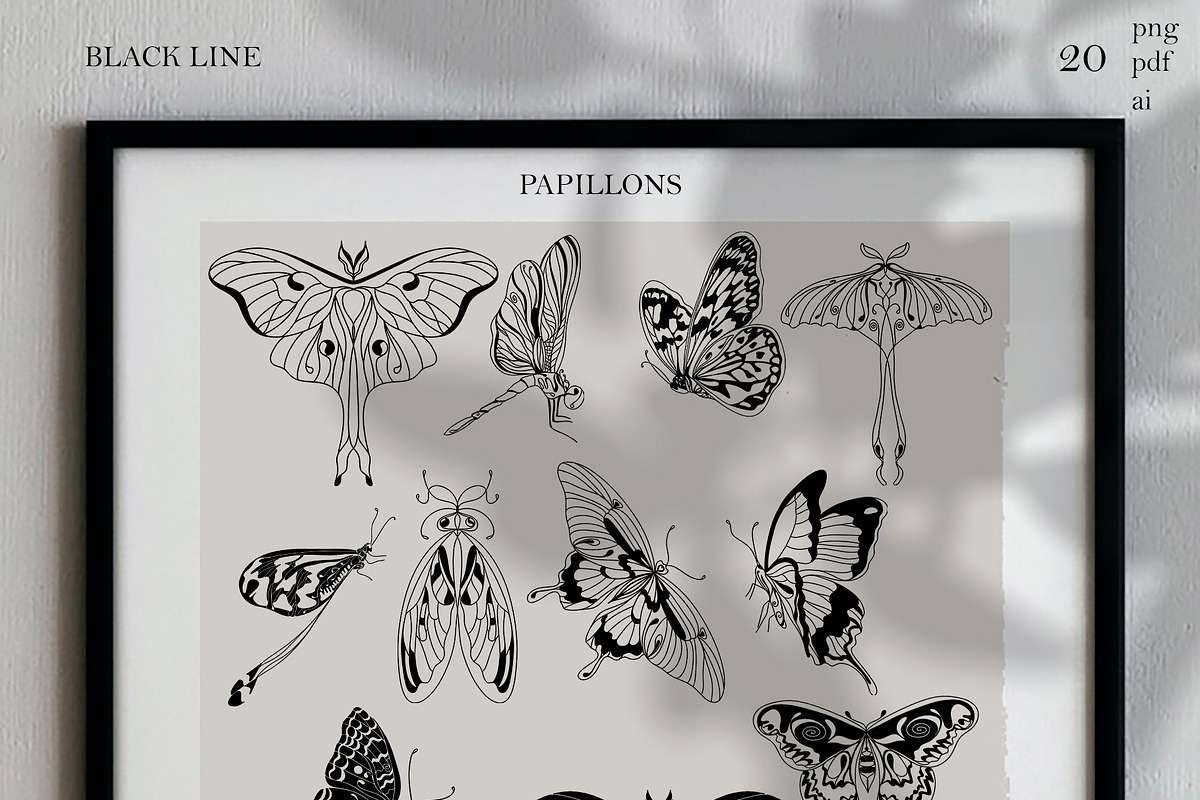 NIGHT MAGIC butterflies women flora, an Animal Illustration by ArtOLB (Photo 9 of 14)