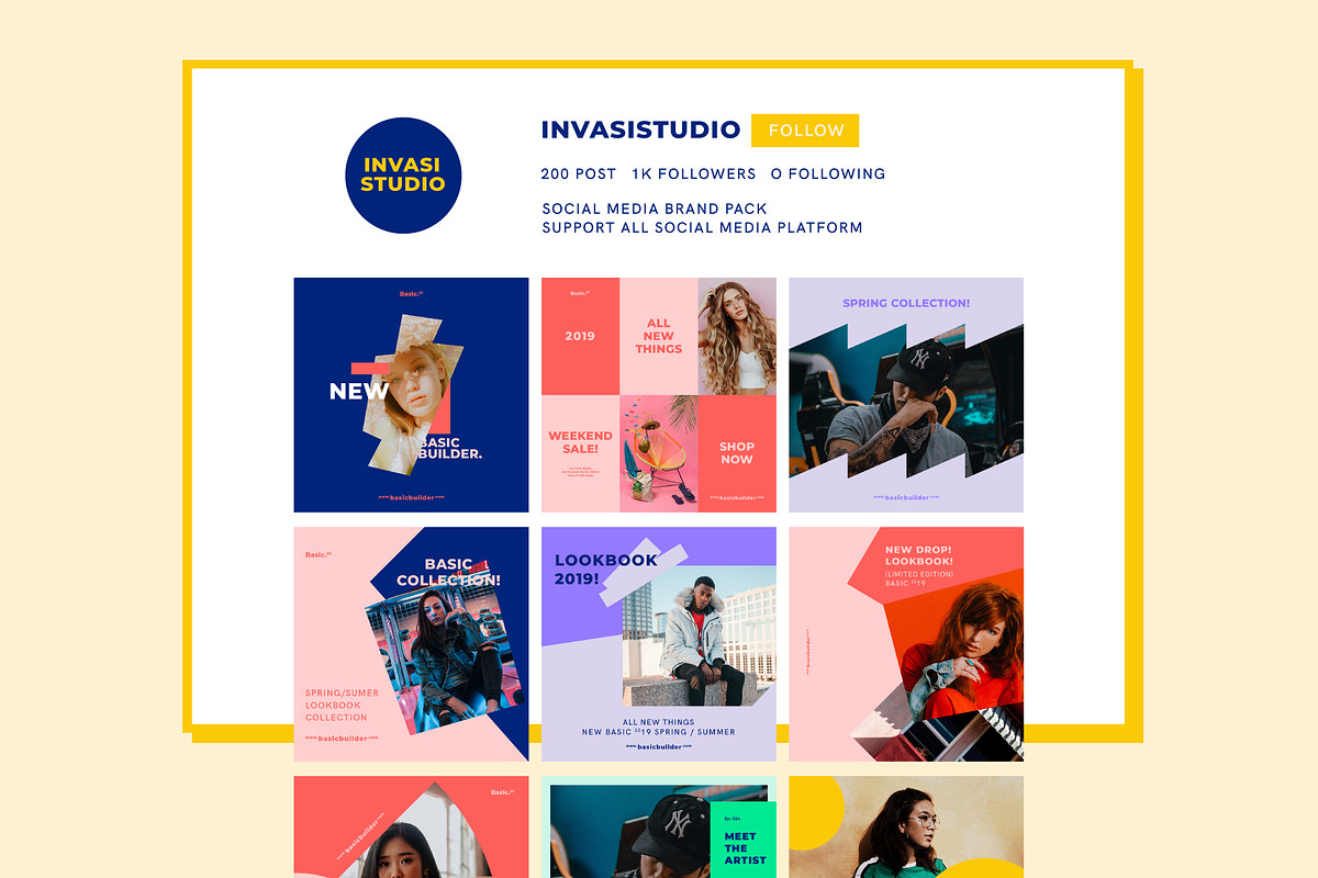 BASIC-Social Media Kit Collection, a Social Media Template by Invasi Studio (Photo 6 of 13)