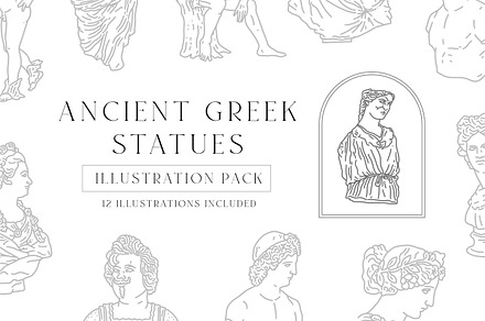 Ancient Greek Statue Illustrations