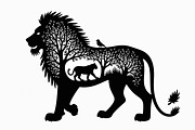 Lion Silhouette Vector Illustration,, an Illustration by Amazin_art (Thumbnail 14 of 21)