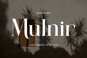 Mulnir Modern Serif Font, a Serif Font by Alfinart (Thumbnail 1 of 11)
