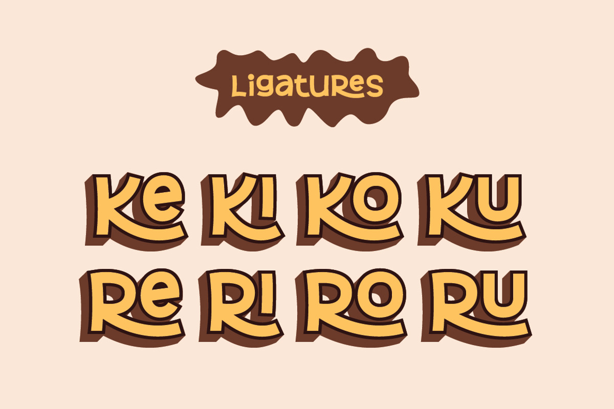Sticky Brown - Layered Fun Font, a Sans Serif Font by Typebae (Photo 4 of 8)