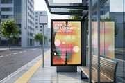 4 Vertical Bus Stop Screen Mockups, an Advertising Mockup by smishura (Thumbnail 8 of 11)