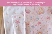 Mermaid watercolor pattern set, an Animal Illustration by WatercolorElena (Thumbnail 11 of 11)