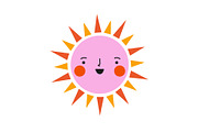 set of colored suns with smile faces, an Object Graphic by JULYMILKS (Thumbnail 2 of 2)