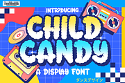 Child Candy CityPop Display Font, a Handwritten Font by dansdesign (Thumbnail 1 of 6)