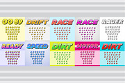 Awesome 20 Racing Fonts with Numbers, a Symbol Font by Ckybe's Corner (Thumbnail 2 of 3)