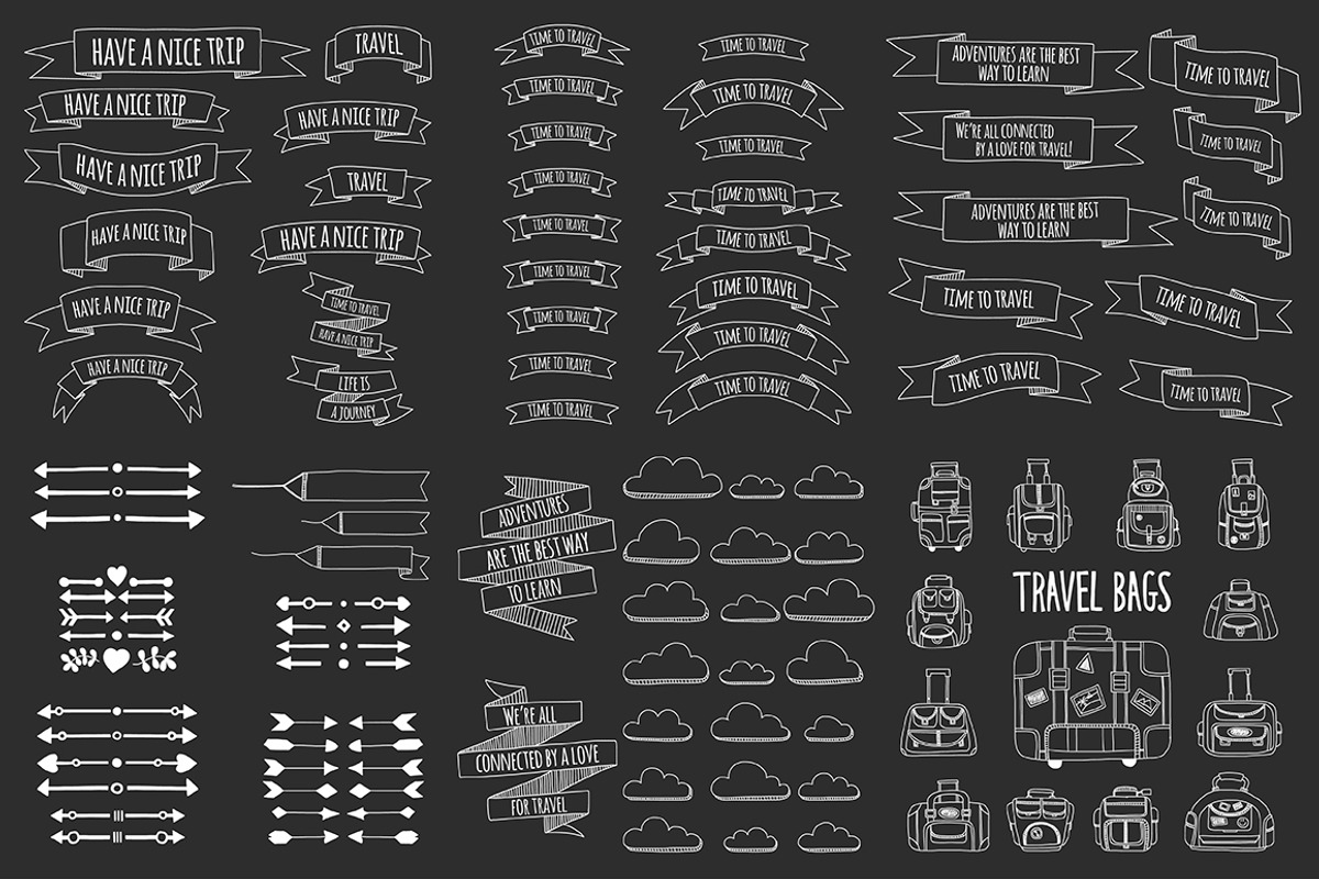 BIG BUNGLE Vector travel set, an Object Graphic by Art Loft (Photo 12 of 18)